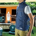 Makita DFV215A04 12V 充電式冷風背心 (大碼) - 防菌吸汗，多檔風速